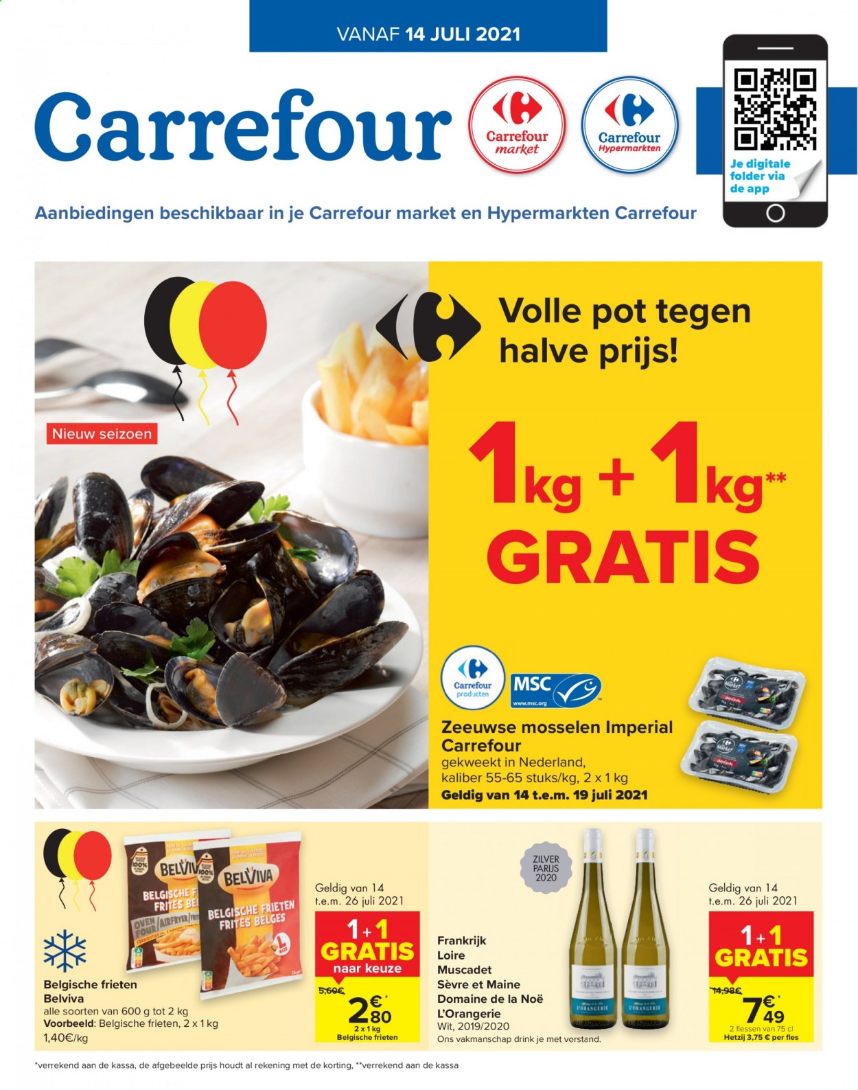 Carrefour-aanbieding  - 14.7.2021 - 26.7.2021. Pagina 1.