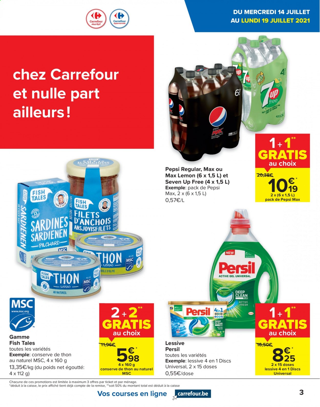 Carrefour-aanbieding  - 14.7.2021 - 26.7.2021. Pagina 3.