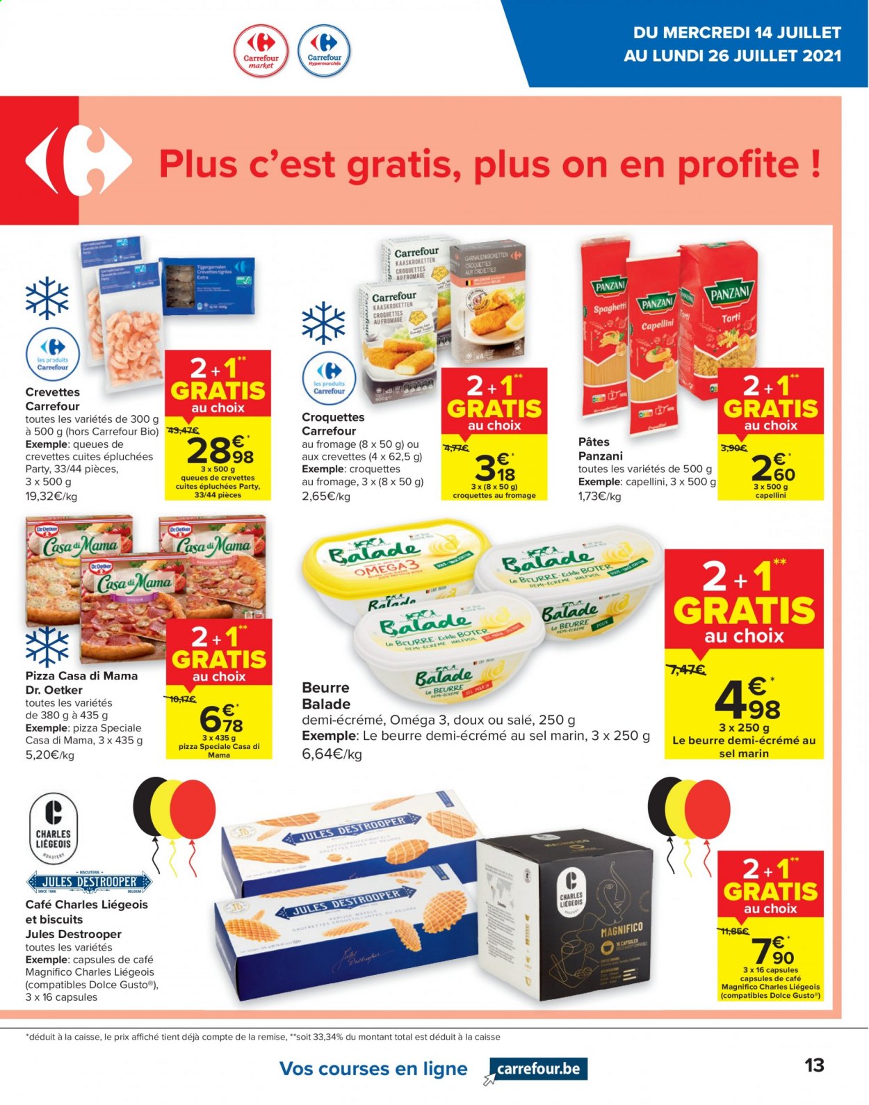 Carrefour-aanbieding  - 14.7.2021 - 26.7.2021. Pagina 13.