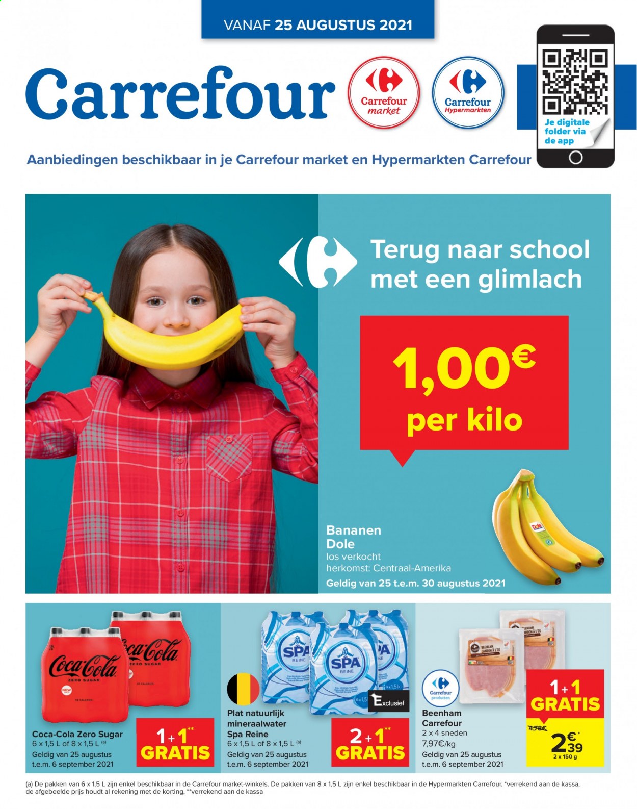Carrefour-aanbieding  - 25.8.2021 - 6.9.2021. Pagina 1.