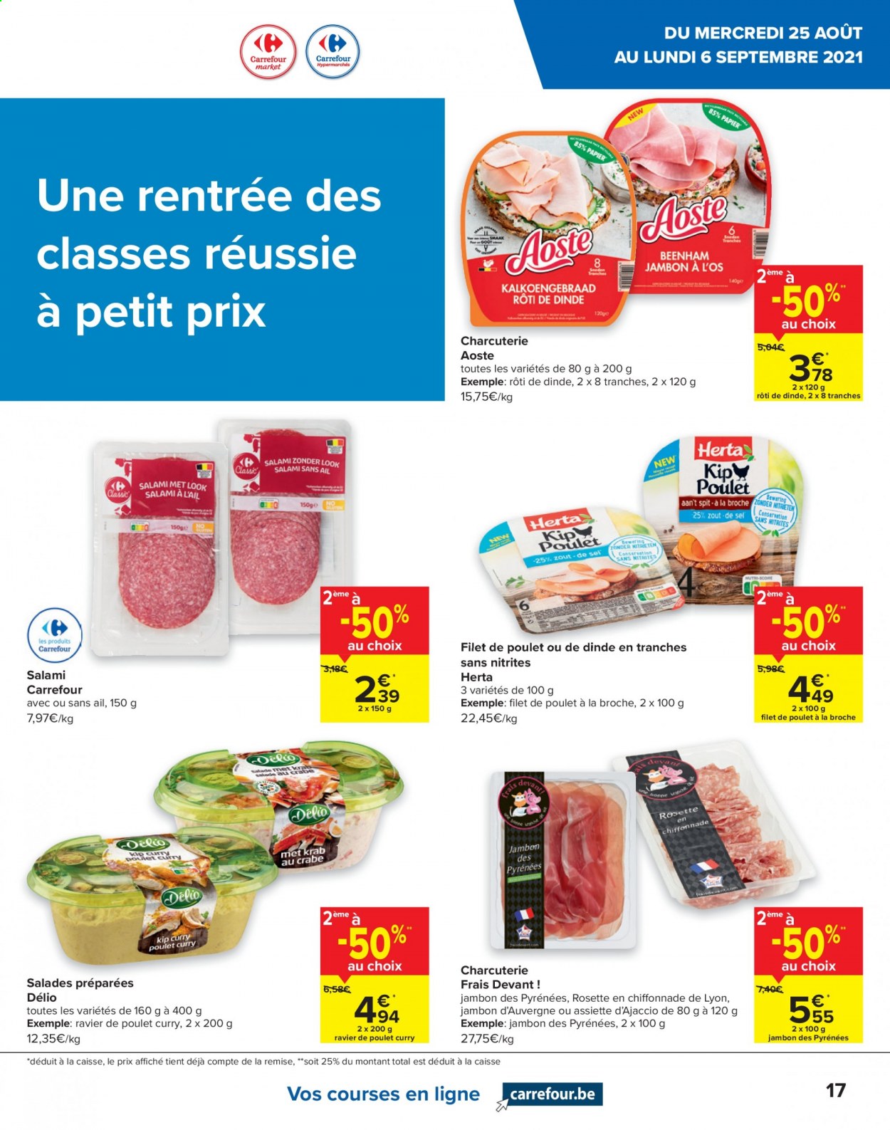 Carrefour-aanbieding  - 25.8.2021 - 6.9.2021. Pagina 17.