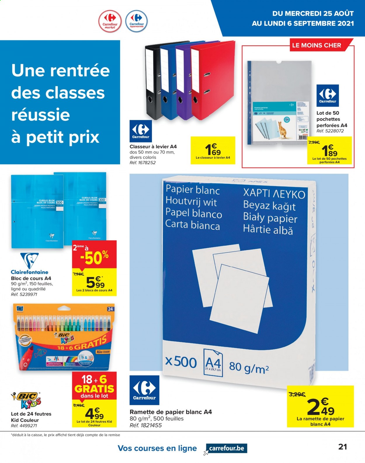 Carrefour-aanbieding  - 25.8.2021 - 6.9.2021. Pagina 21.