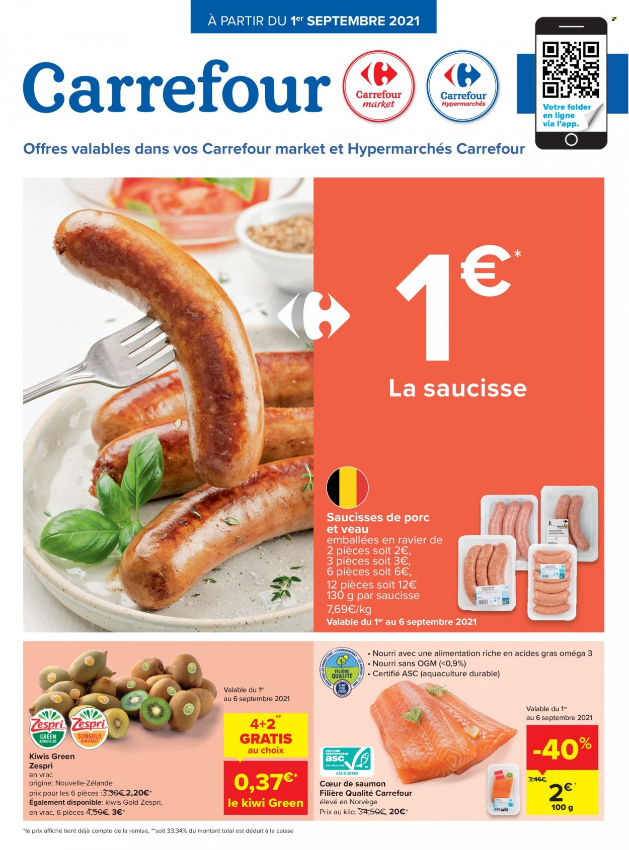 Carrefour-aanbieding  - 1.9.2021 - 13.9.2021. Pagina 1.