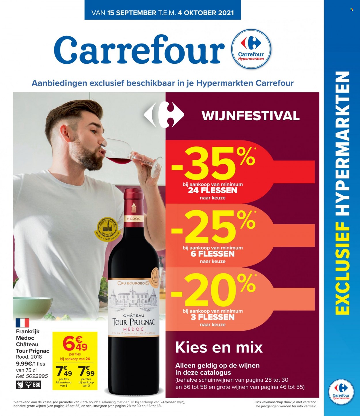 Carrefour hypermarkt-aanbieding  - 15.9.2021 - 4.10.2021. Pagina 1.