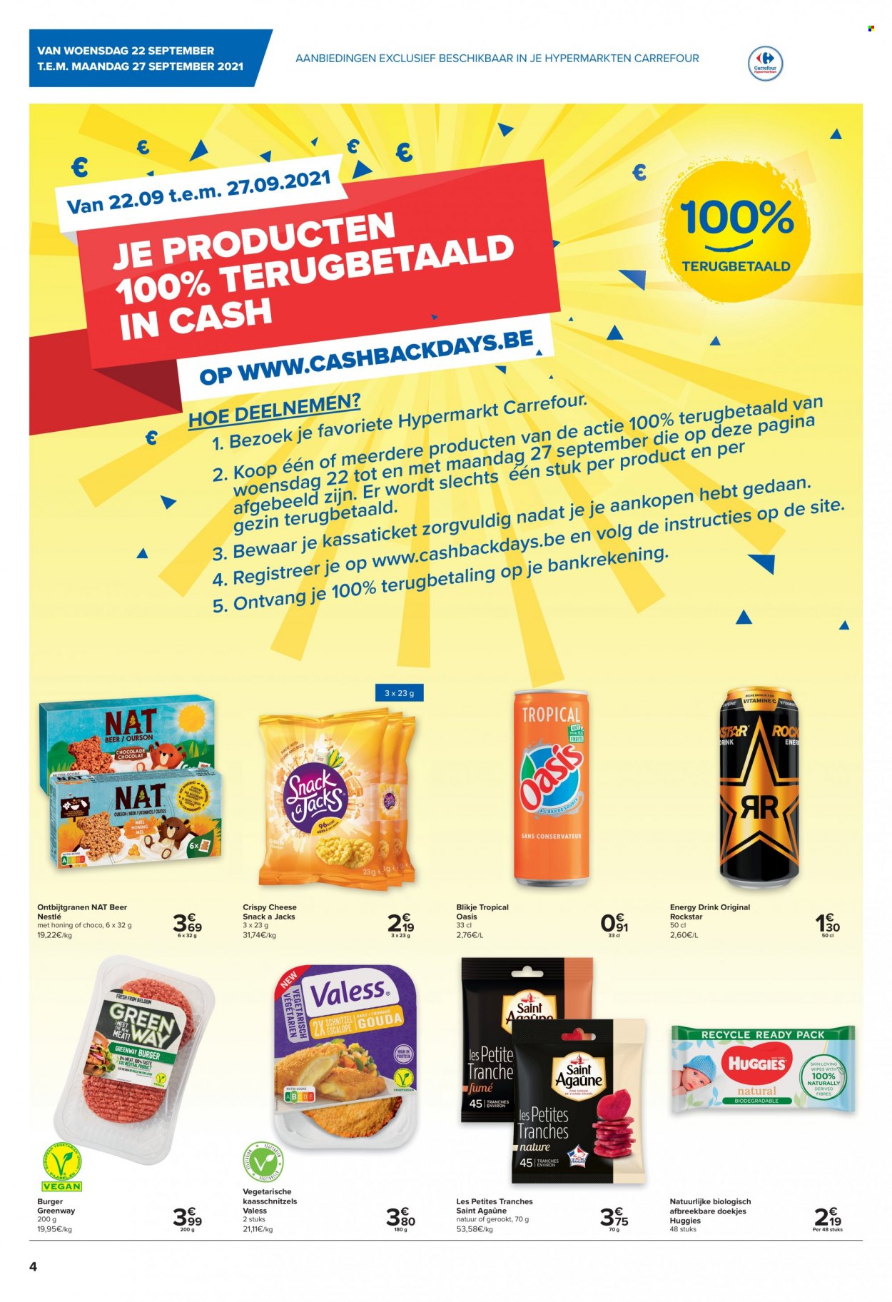Carrefour-aanbieding  - 22.9.2021 - 27.9.2021. Pagina 4.