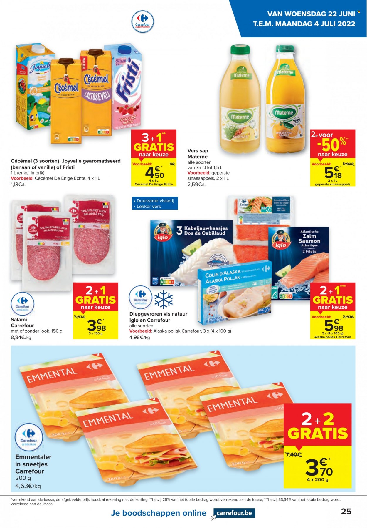 Carrefour hypermarkt-aanbieding  - 22.6.2022 - 4.7.2022. Pagina 25.