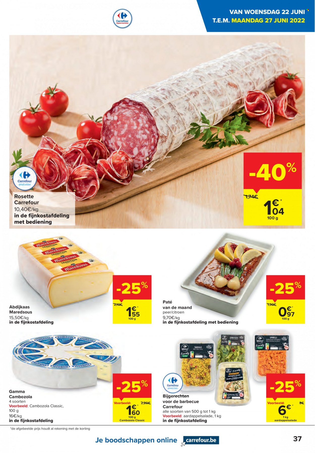 Carrefour hypermarkt-aanbieding  - 22.6.2022 - 4.7.2022. Pagina 37.