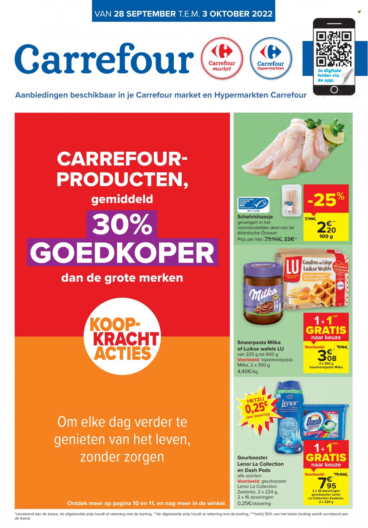 Carrefour-aanbieding  - 28.9.2022 - 3.10.2022. Pagina 1.