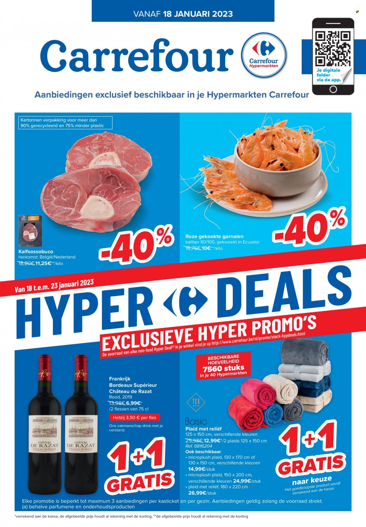 Carrefour hypermarkt-aanbieding  - 18.1.2023 - 23.1.2023. Pagina 1.