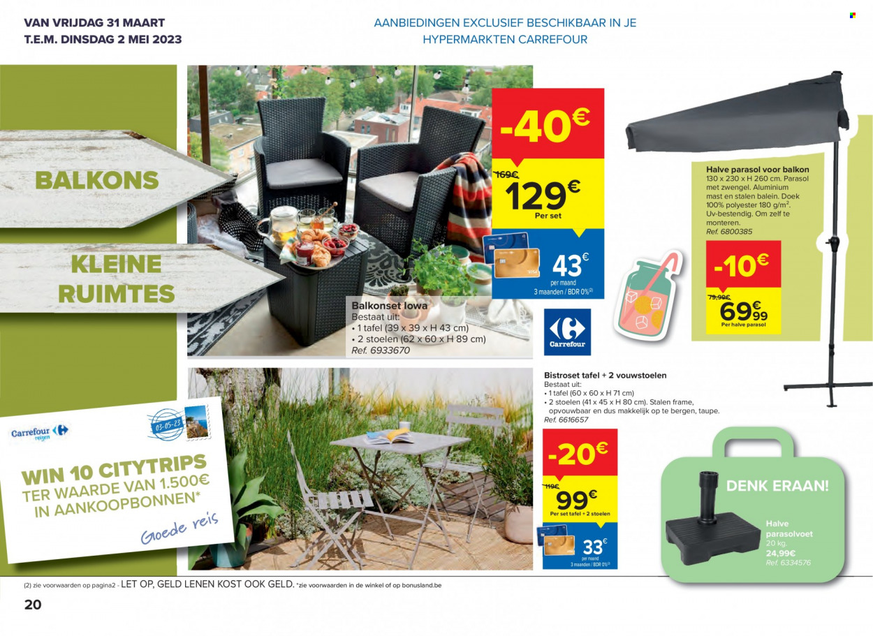 Carrefour hypermarkt-aanbieding  - 31.3.2023 - 30.6.2023. Pagina 20.