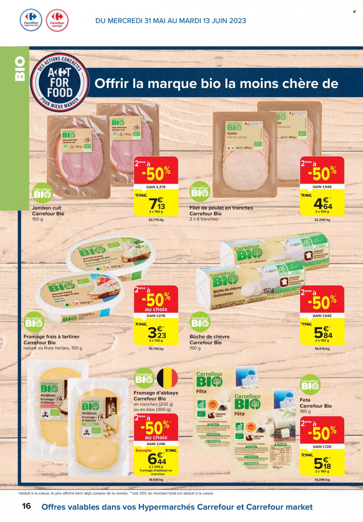 Carrefour-aanbieding  - 31.5.2023 - 13.6.2023. Pagina 16.