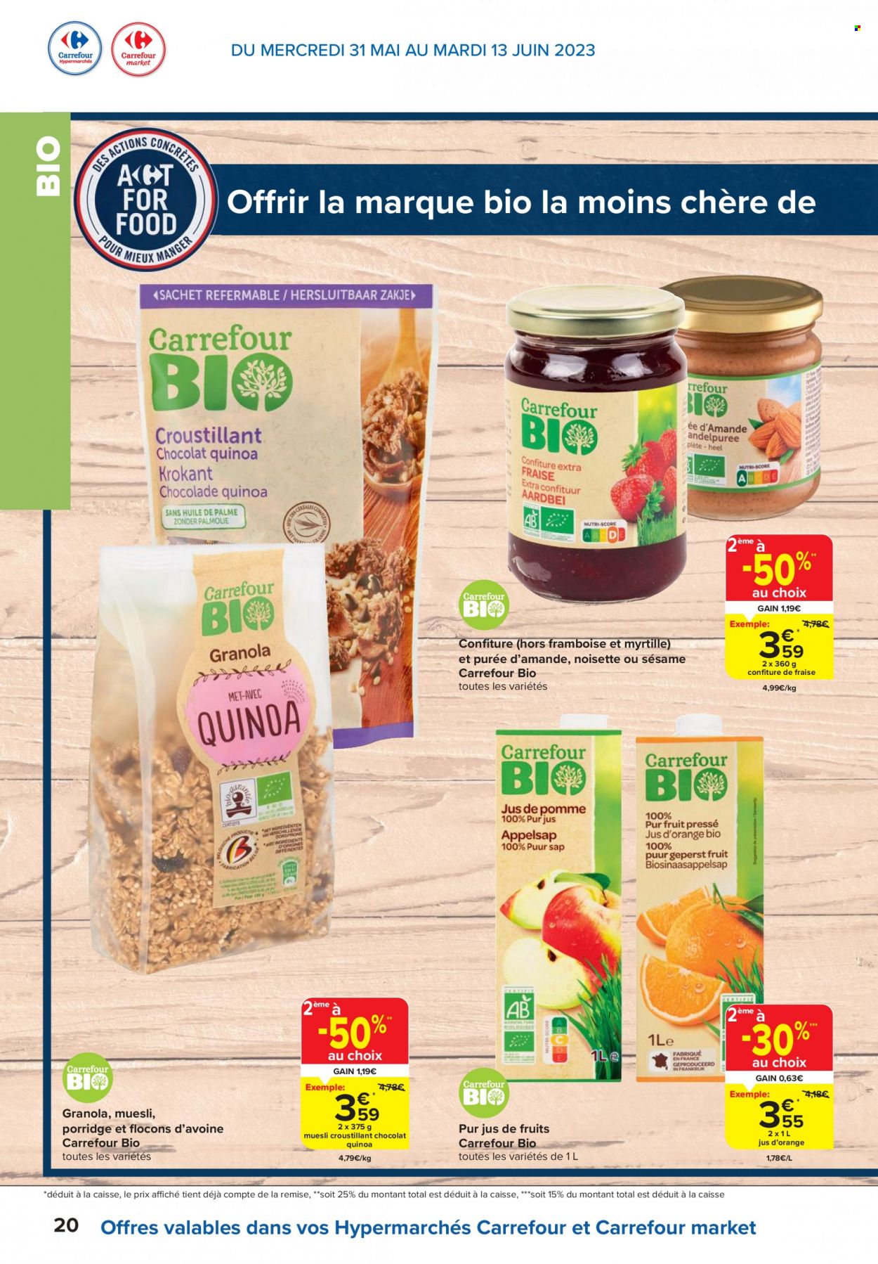 Carrefour-aanbieding  - 31.5.2023 - 13.6.2023. Pagina 20.