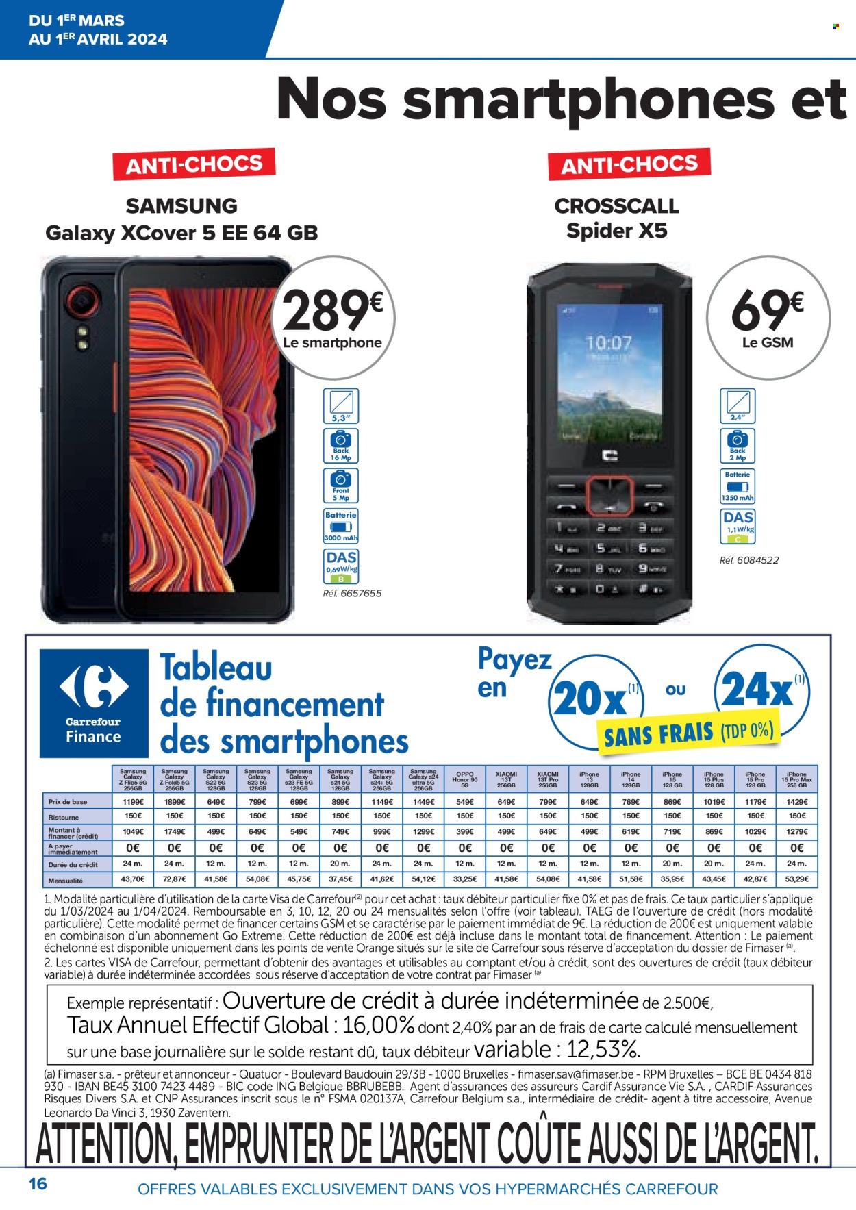 Carrefour hypermarkt-aanbieding  - 1.3.2024 - 1.4.2024. Pagina 16.