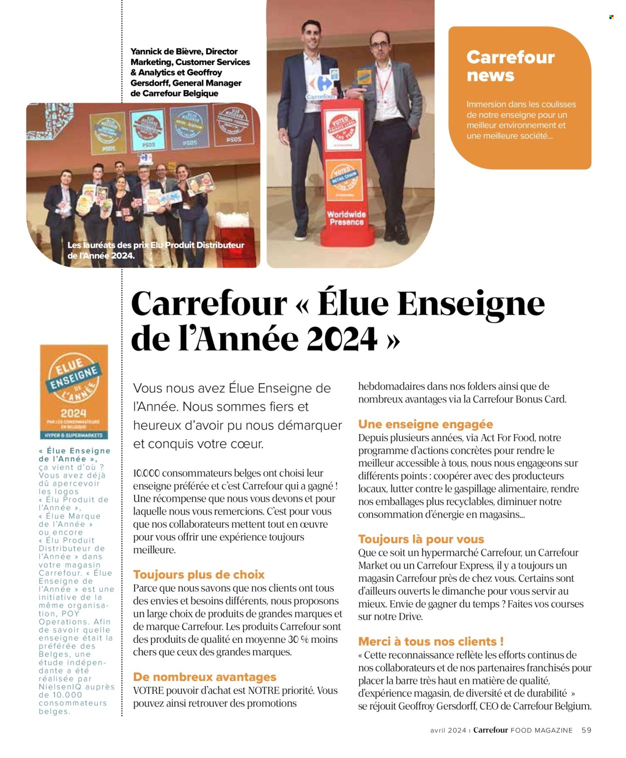 Carrefour-aanbieding  - 1.4.2024 - 30.4.2024. Pagina 59.