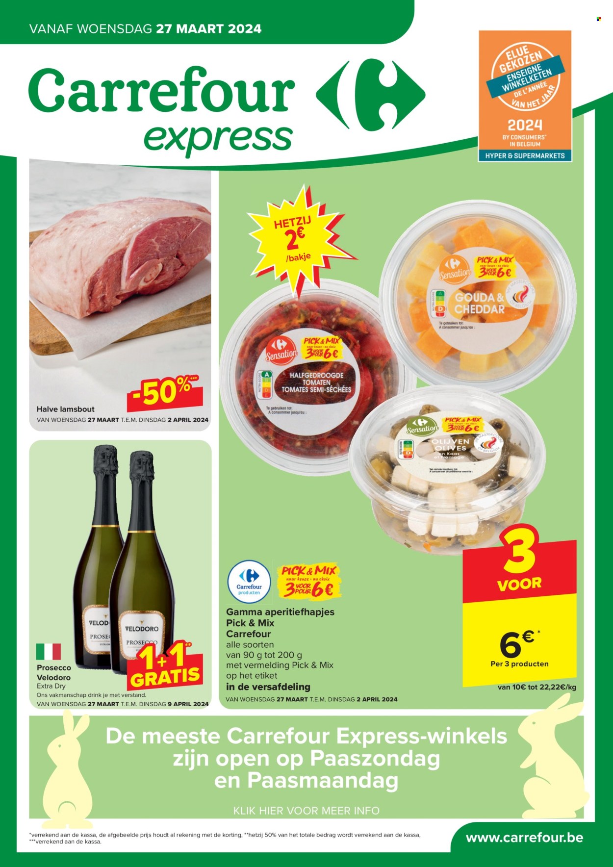 Carrefour express-aanbieding  - 27.3.2024 - 2.4.2024. Pagina 1.