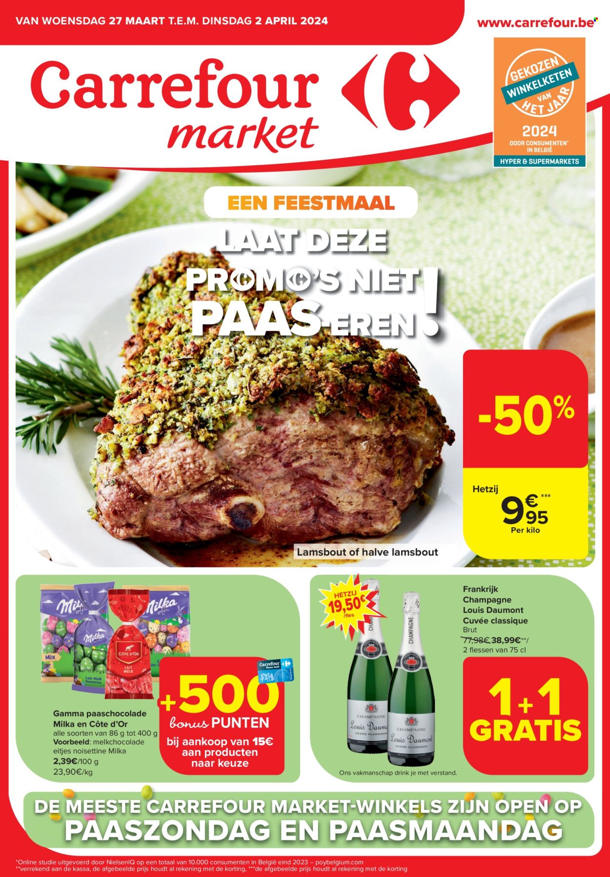 Carrefour market-aanbieding  - 27.3.2024 - 2.4.2024. Pagina 1.