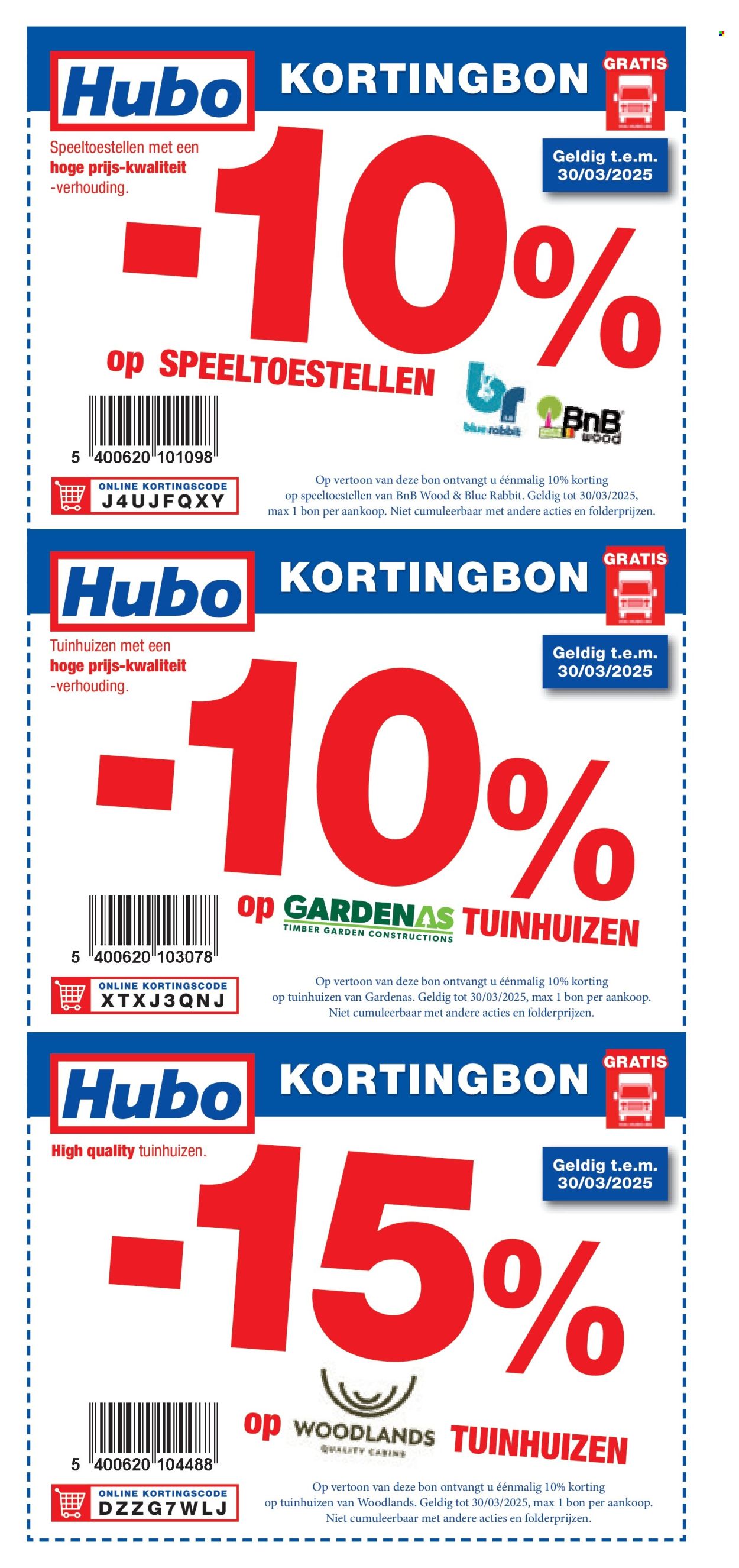 Hubo-aanbieding . Pagina 2.