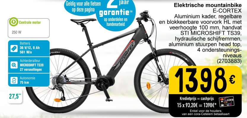 Elektrische mountainbike E-CORTEX