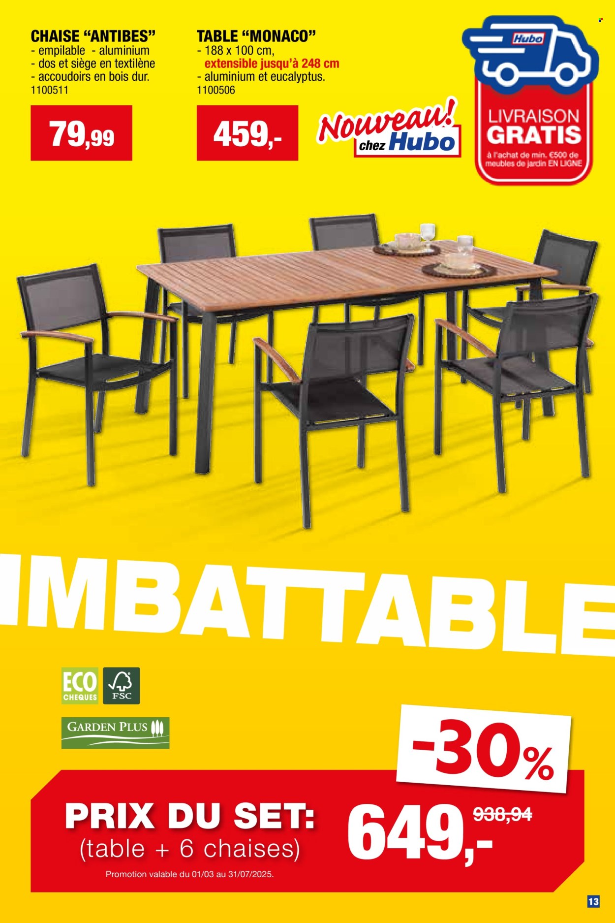 Hubo-aanbieding  - 26.3.2025 - 31.7.2025. Pagina 13.