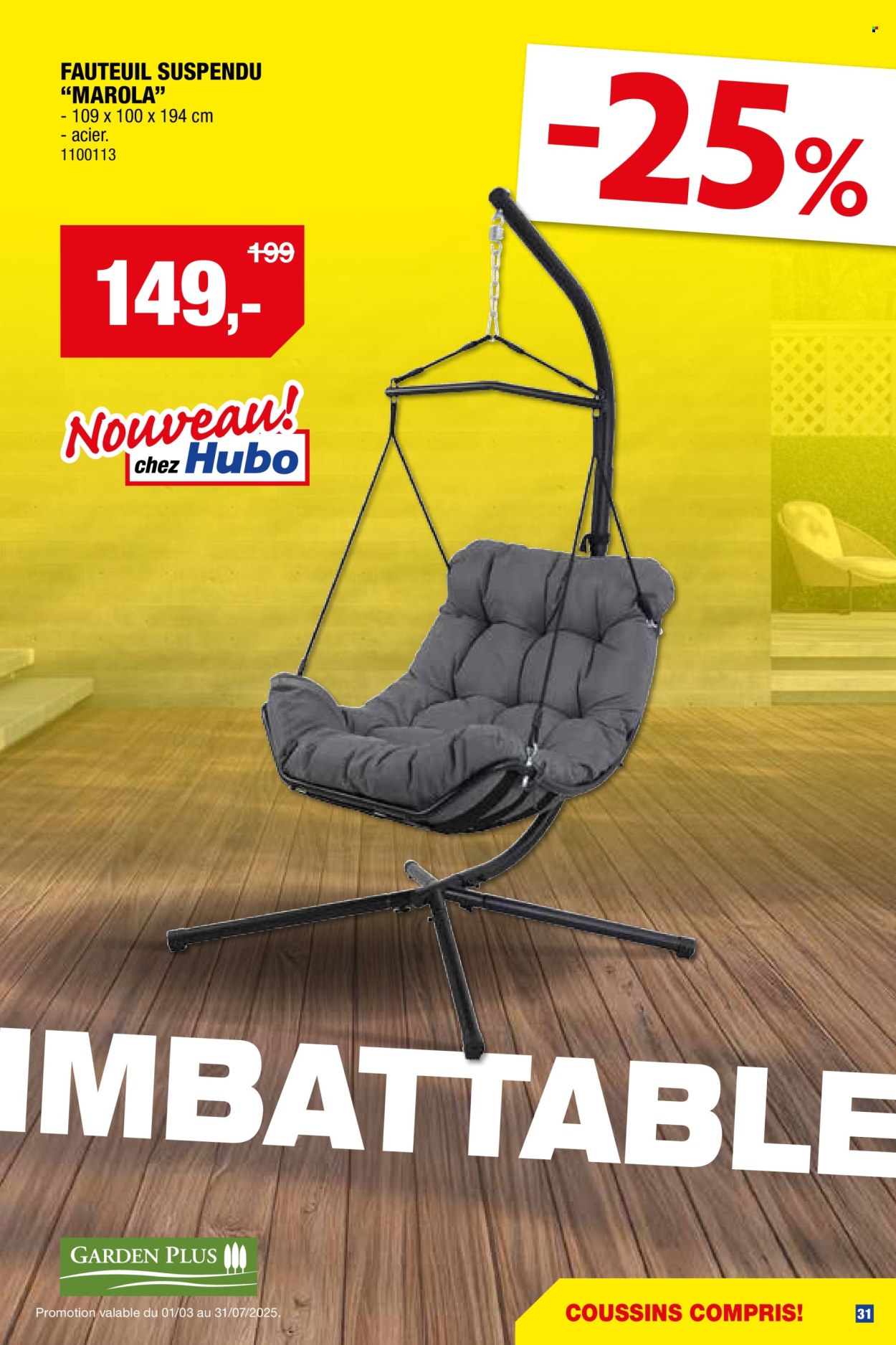 Hubo-aanbieding  - 26.3.2025 - 31.7.2025. Pagina 31.