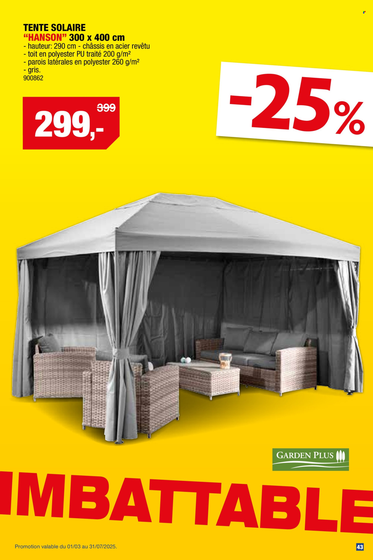 Hubo-aanbieding  - 26.3.2025 - 31.7.2025. Pagina 43.