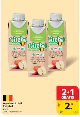 Appelsap in brik Fairebel