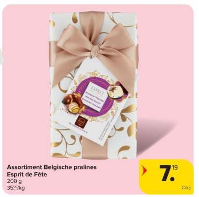 Assortiment Belgische pralines Esprit de Fête