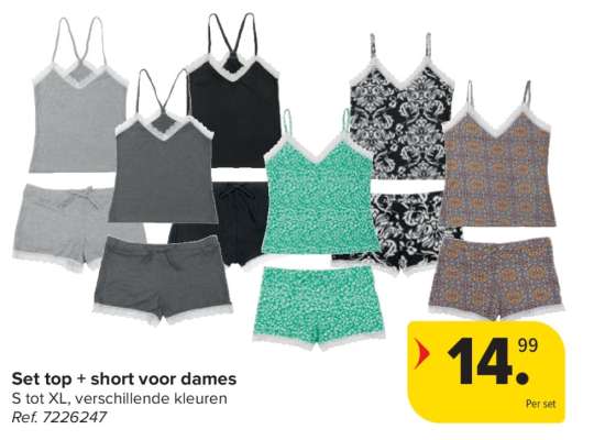 Set top + short voor dames
