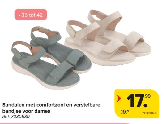 Sandalen met comfortzool en verstelbare bandjes voor dames