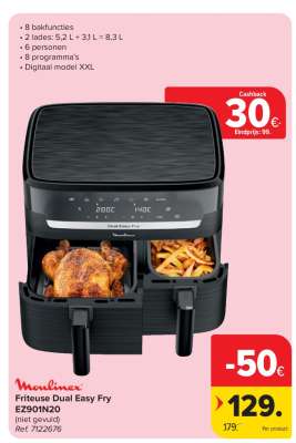 Moulinex Friteuse Dual Easy Fry EZ901N20