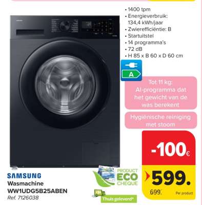 SAMSUNG Wasmachine WW11UDG5B25ABEN