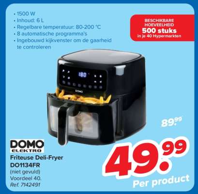 Domo Elektro Friteuse Deli-Fryer DO1134FR