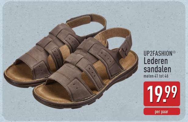 UP2FASHION® Lederen sandalen