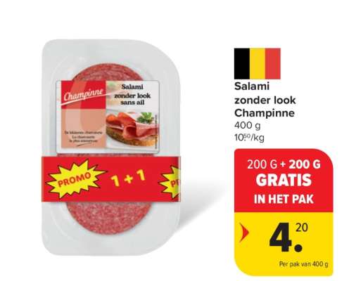 Salami zonder look Champinne