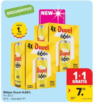 Blikjes Duvel 6,66%