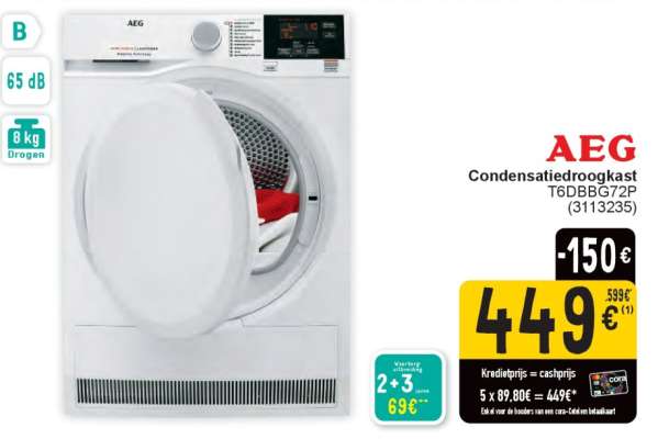 AEG Condensatiedroogkast T6DBG72P