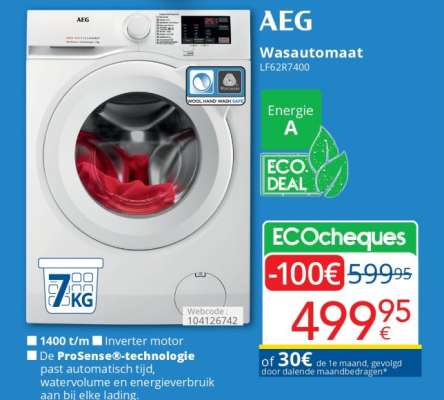 AEG Wasautomaat LF62R7400