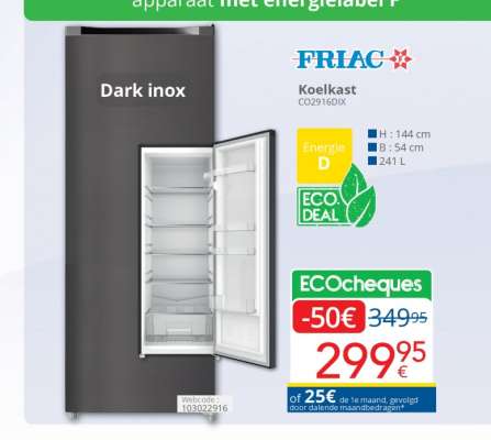 FRIAC Koelkast CO2916DIX