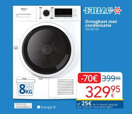 FRIAC Droogkast met condensatie DKC8010E