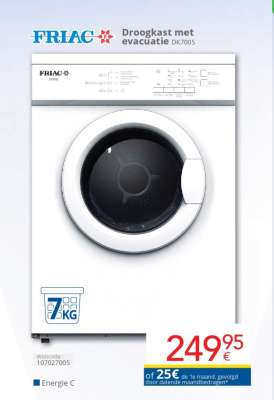 FRIAC Droogkast met evacuatie DK7005
