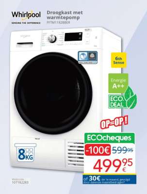 Whirlpool Droogkast met warmtepomp