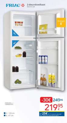 FRIAC 2-deurskoelkast KK2151/20