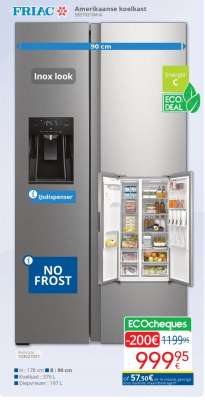 FRIAC Amerikaanse koelkast SES7031IM-DC
