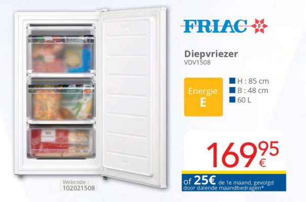 FRIAC Diepvriezer VDV1508