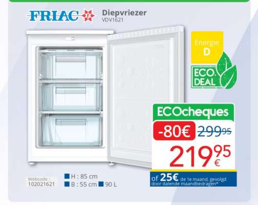 FRIAC Diepvriezer VDV1621