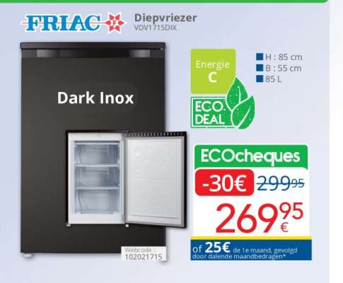 FRIAC Diepvriezer VDV1715DIX