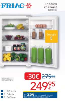 FRIAC Inbouw Koelkast ICO 0085
