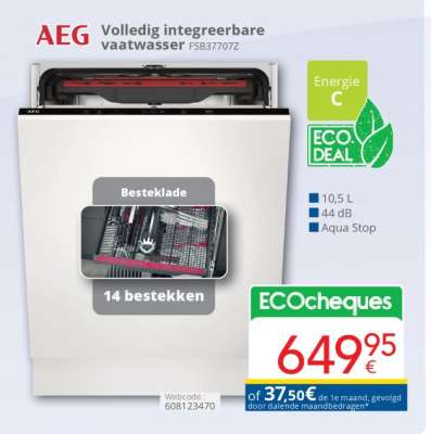 AEG Volledig integreerbare vaatwasser FSB37707Z
