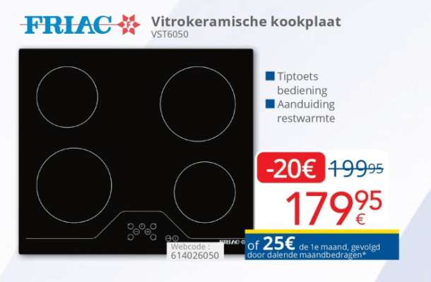 FRIAC Vitrokeramische kookplaat VST6050
