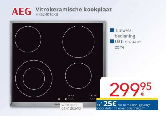 AEG Vitrokeramische kookplaat